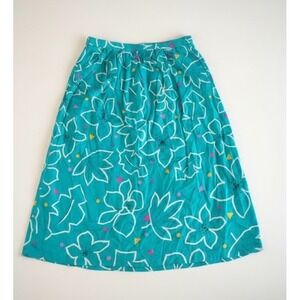 VTG Maxi Skirt Bright Funky Geometric 80s 90s Retro Grunge New‎ Wave Long Large